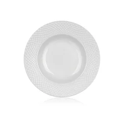 Globoki krožniki Banquet Diam.Line-beli,22,2cm,komplet 6
