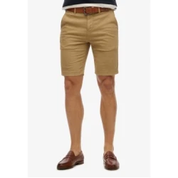 Superdry za moške. M7110397A Vintage International bež kratke hlače (34), Priložnostno, Bombaž