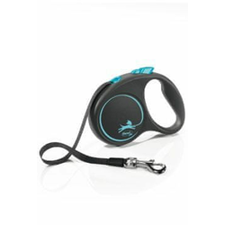 FLEXI Povodac za pse Black Design Tape S 5m plavi