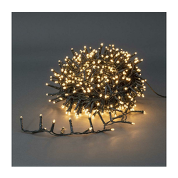 Nedis CLCC400 - LED spoljašnja girlanda, 400 LED/7 funkcija, 11 m, IP44, toplo bela