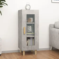Komoda siva boja betona 34,5x34x90 cm od konstruiranog drva
