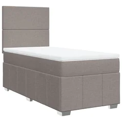Vidaxl Box spring postelja z vzmetnico taupe 100x200 cm blago