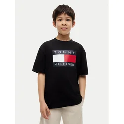 Tommy Hilfiger Majica Heritage KB0KB10340 Črna Regular Fit