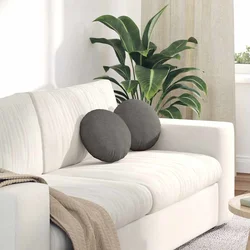 Jastučići za sjedenje 2 pcs Svijetlo siva O30 x 13 cm