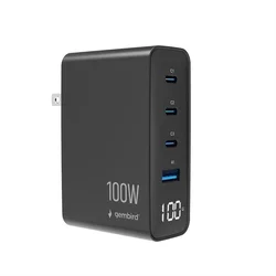 GEMBIRD TA-UC-1A3C-PD100-01-BK USB brzi punjac sa 4 porta Do 100 W