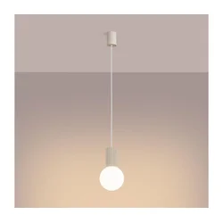 Sollux SL.1719 - Luster na sajli HALO 1xG9/8W/230V prečnika 12 cm krem