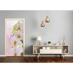 tulup.si Nalepka na vratih Bela orhideja 75x205 cm