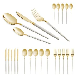 Berlinger Haus Polirani set pribora za jelo sa zlatnim PVD premazom - Sahara Collection BH-3070, 24 komada, Krem