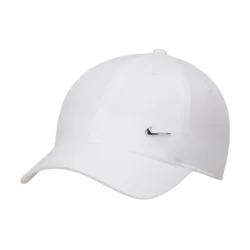 Nike Dri-FIT Club Unstructured Metal Swoosh Cap - White - Polyester
