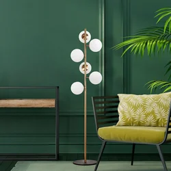 Aberto Design Podna lampa Fazli-10510-US, 35 x 22 x 163 cm, 6 x E14, Zlatne boje