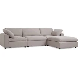 Modularna sofa sa lenjivcem LYBY pesak tkanina