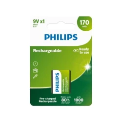 Philips 9VB1A17/10 - Punjiva baterija MULTILIFE NiMH/9V/170 mAh