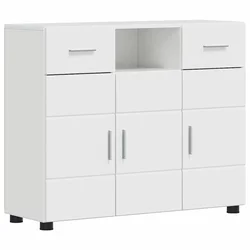 Drveni ormar s ladicama Visoki sjaj bijela 88,5 x 30,5 x 73 cm