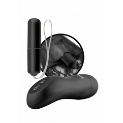 Remote Vibrating Panties - mini vibrator na daljinski upravljač s gaćicama u crnoj boji