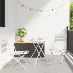 Sklopiva stolica za vrt 2 pcs Bijelo 42 x 52 x 82cm