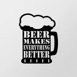 Wallity Zidna dekoracija Beer, 35x45cm, Crna