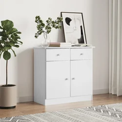 Komoda ALTA bijela 77 x 35 x 73 cm od masivne borovine