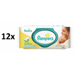 PAMPERS vlažilni robčki Sensitive, 12x54 kosov