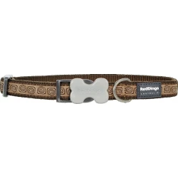 Red Dingo Najlonska ovratnica hypno brown, rjav M