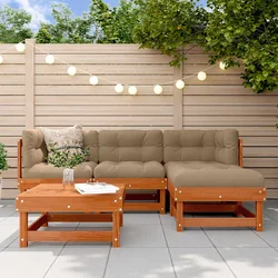 Set lounge namještaja za vrt 15 pcs Voštanosmeđa