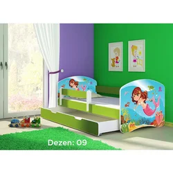 Deciji krevet ACMA II 180x80 F + dusek 6 cm GREEN9