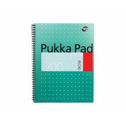 Pukka Pad zvezek špirala Metallic, A4, karo, 100 listov