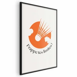 shumee Plakat - Badmintonska žogica proti oranžnemu soncu