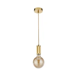 Searchlight 77651GO - Viseći luster na sajli SUSPENSION 1xE27/60W/230V zlatna