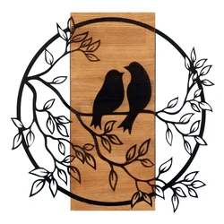 Wallity Zidna dekoracija Birds In Love 1, Crna