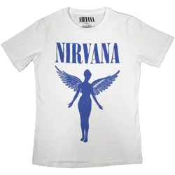 Nirvana Angelic Blue Mono White M Ženske Majica