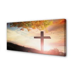 tulup.si Slika na platnu Cross drevo 100x50 cm
