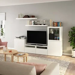 BESTA / LACK TV komb. za odlaganje, bela, 240x42x129 cm