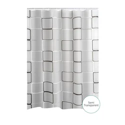 Zavesa za kadu Modern Retro 180x200cm siva/transp. Ridder