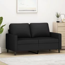 vidaXL Kavč dvosed črn 120 cm žamet