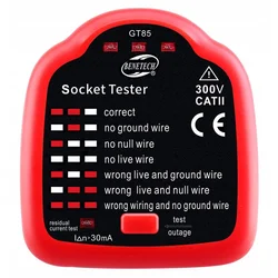 shumee Tester 230 V omrežne vtičnice, detektor delovanja RCD