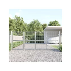 Vrtna vrata od mreže srebrne boje 350 x 125 cm, pocinčani čelik