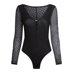 Karl Lagerfeld Bodi majica Autograph črna