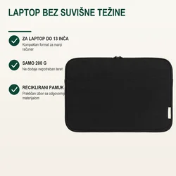 Bruno Laptop torba Clint 13, odeljak za laptop, 13, Crna