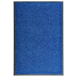 Vidaxl Pralni predpražnik moder 60x90 cm