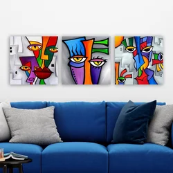 Wallity Dekorativna slika 3P5434755, 30x90 cm, 3 dijela, Šarena