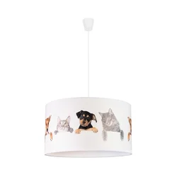 Duolla - Dečiji luster na sajli PRINT M 1xE27/40W/230V prečnik 35 cm životinje