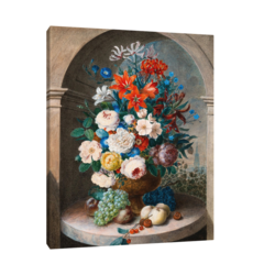 Canvas Slika na platnu A flower still-life, Joseph August Satory, Bez rama, 80x100cm