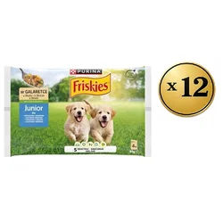 Friskies Vlažna hrana za pse junior dog prelivi u želeu Meso, 48x85g