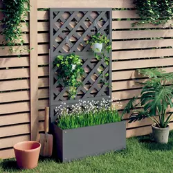 Sadilica s rešetkom siva 65 x 33 x 135 cm WPC