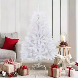 Umjetno božićno drvce Bijelo 150 cm PVC i metal