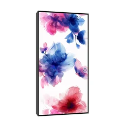 Canvas Slika na platnu Ljubičasto cveće, Sa ramom, 30 x 60 cm, Crni