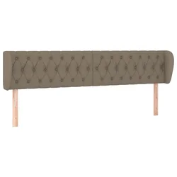 Vidaxl Vzglavje z ušesi taupe 183x23x78/88 cm blago
