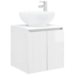 Umivaonik s policom Bijela visokog sjaja 49,5 x 44,5 x 65 cm