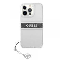 Maska Guess 4G Stripe Charm za iPhone 13 Pro Max 6.7 siva (GUHCP13XKB4GGR)