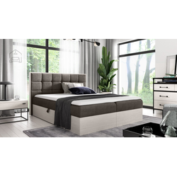 Boxspring postelja Wood 1 - 180x200 cm - nordijski tik